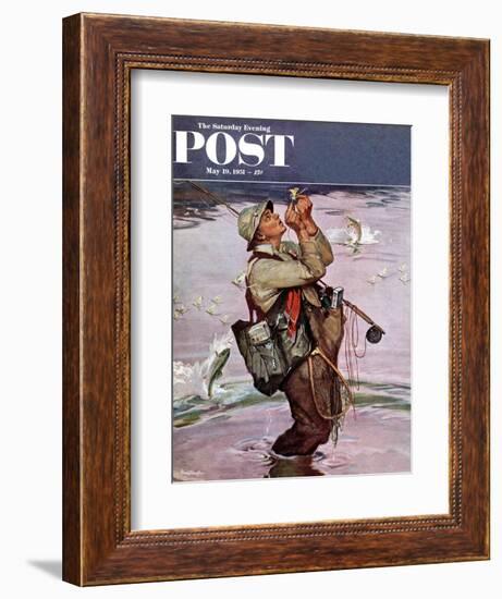 "The Fish are Jumping" Saturday Evening Post Cover, May 19, 1951-Mead Schaeffer-Framed Giclee Print