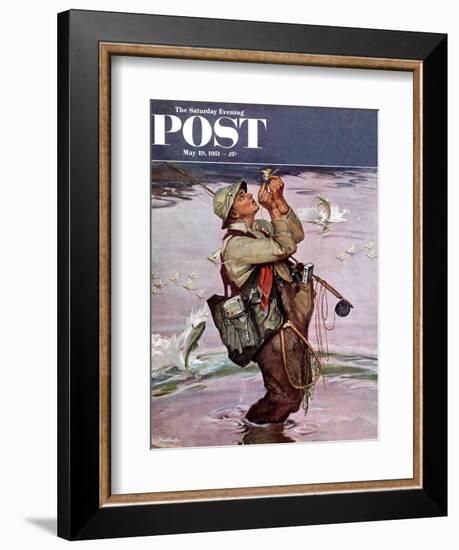 "The Fish are Jumping" Saturday Evening Post Cover, May 19, 1951-Mead Schaeffer-Framed Giclee Print