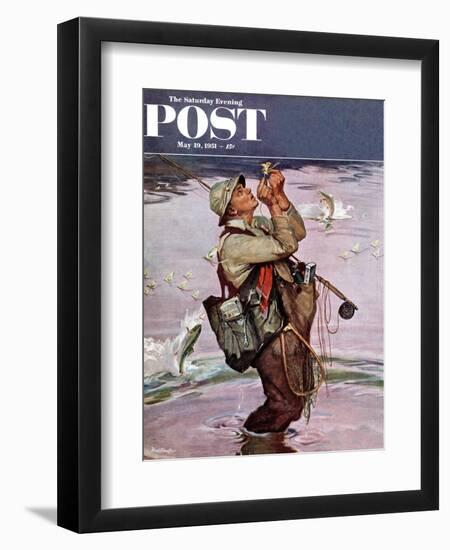 "The Fish are Jumping" Saturday Evening Post Cover, May 19, 1951-Mead Schaeffer-Framed Giclee Print