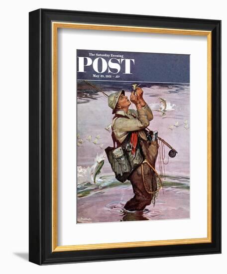 "The Fish are Jumping" Saturday Evening Post Cover, May 19, 1951-Mead Schaeffer-Framed Giclee Print