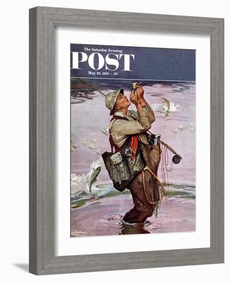 "The Fish are Jumping" Saturday Evening Post Cover, May 19, 1951-Mead Schaeffer-Framed Giclee Print