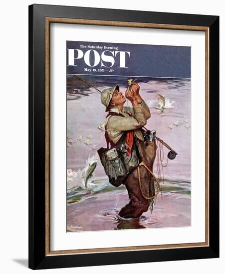 "The Fish are Jumping" Saturday Evening Post Cover, May 19, 1951-Mead Schaeffer-Framed Giclee Print