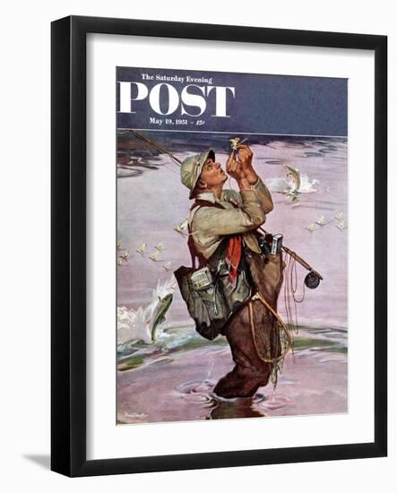 "The Fish are Jumping" Saturday Evening Post Cover, May 19, 1951-Mead Schaeffer-Framed Giclee Print