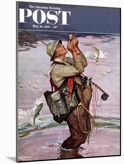 "The Fish are Jumping" Saturday Evening Post Cover, May 19, 1951-Mead Schaeffer-Mounted Giclee Print