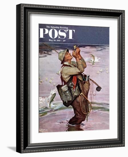 "The Fish are Jumping" Saturday Evening Post Cover, May 19, 1951-Mead Schaeffer-Framed Giclee Print