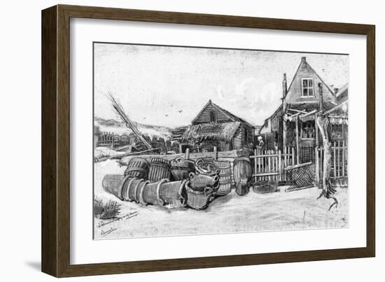 The Fish Drying Barn at Scheveningen, c.1882-Vincent van Gogh-Framed Giclee Print