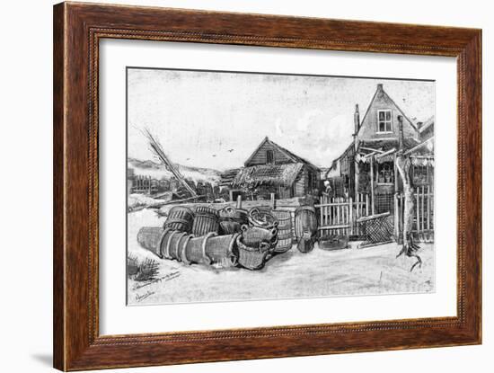 The Fish Drying Barn at Scheveningen, c.1882-Vincent van Gogh-Framed Giclee Print