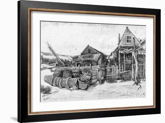 The Fish Drying Barn at Scheveningen, c.1882-Vincent van Gogh-Framed Giclee Print