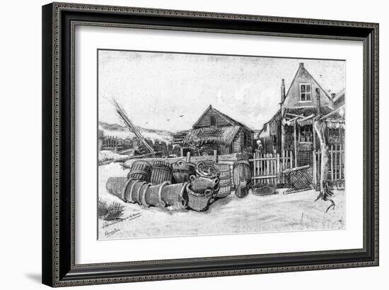 The Fish Drying Barn at Scheveningen, c.1882-Vincent van Gogh-Framed Giclee Print