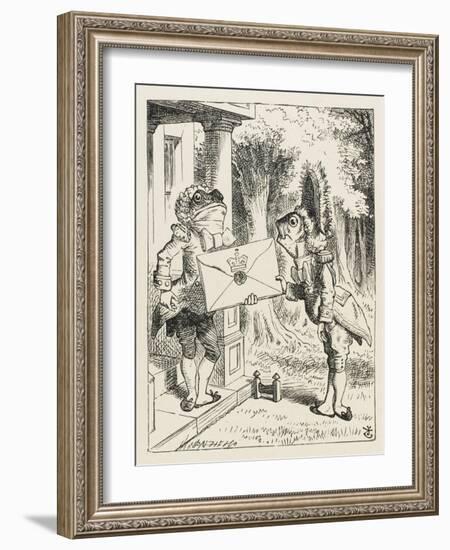 The Fish Footman and the Frog Footman-John Tenniel-Framed Art Print