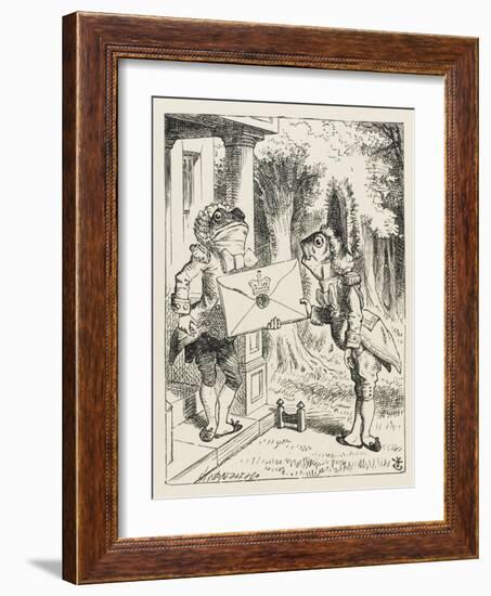 The Fish Footman and the Frog Footman-John Tenniel-Framed Art Print