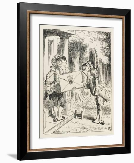 The Fish Footman and the Frog Footman-John Tenniel-Framed Art Print