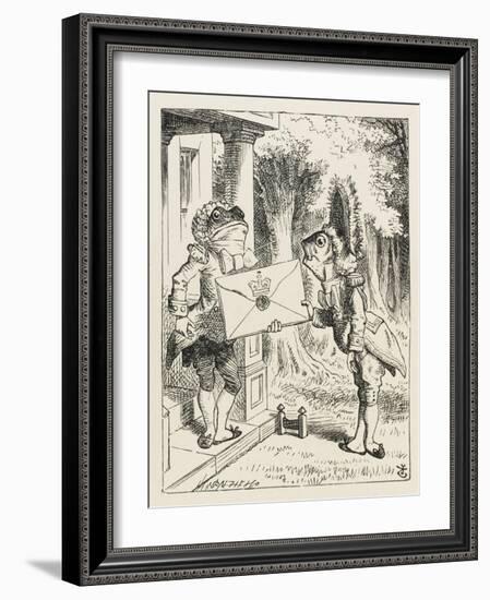 The Fish Footman and the Frog Footman-John Tenniel-Framed Art Print