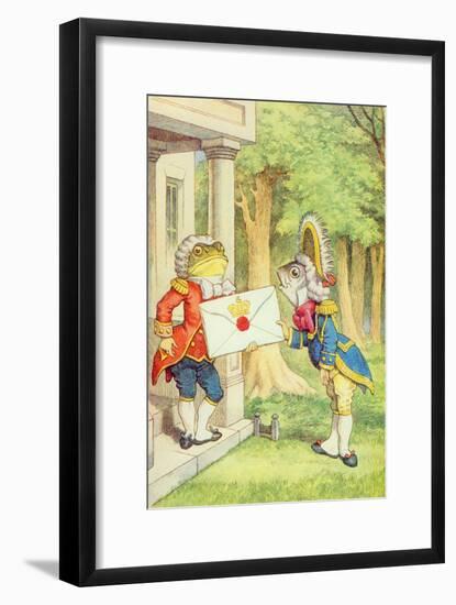 The Fish-Footman Delivering an Invitation to the Duchess, Alice in Wonderland by Lewis Carroll-John Tenniel-Framed Giclee Print