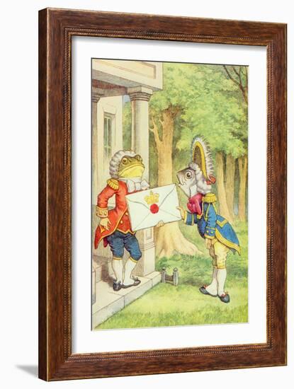 The Fish-Footman Delivering an Invitation to the Duchess, Alice in Wonderland by Lewis Carroll-John Tenniel-Framed Giclee Print