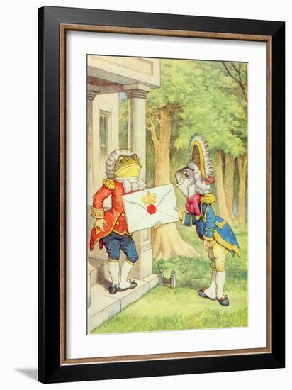 The Fish-Footman Delivering an Invitation to the Duchess, Alice in Wonderland by Lewis Carroll-John Tenniel-Framed Giclee Print