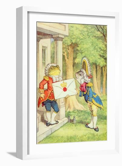 The Fish-Footman Delivering an Invitation to the Duchess, Alice in Wonderland by Lewis Carroll-John Tenniel-Framed Giclee Print