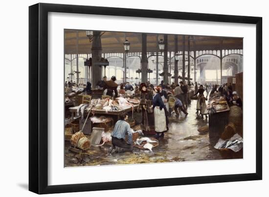 The Fish Hall at the Central Market, 1881-Victor Gilbert-Framed Giclee Print