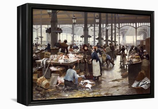 The Fish Hall at the Central Market, 1881-Victor Gilbert-Framed Premier Image Canvas