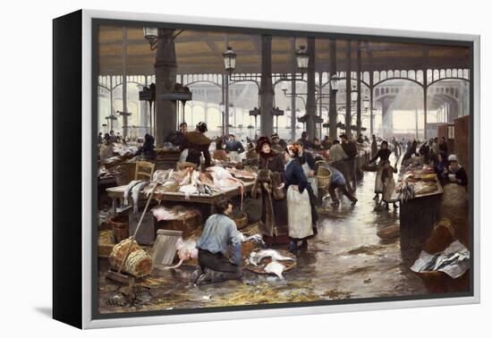 The Fish Hall at the Central Market, 1881-Victor Gilbert-Framed Premier Image Canvas