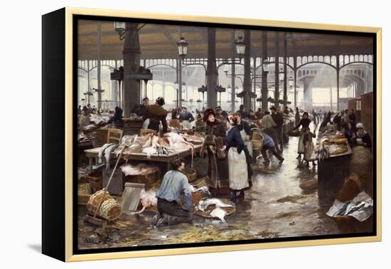 The Fish Hall at the Central Market, 1881-Victor Gilbert-Framed Premier Image Canvas