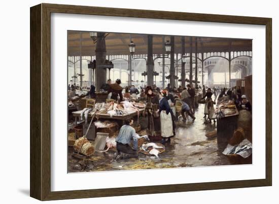 The Fish Hall at the Central Market, 1881-Victor Gilbert-Framed Giclee Print