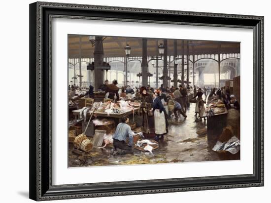 The Fish Hall at the Central Market, 1881-Victor Gilbert-Framed Giclee Print