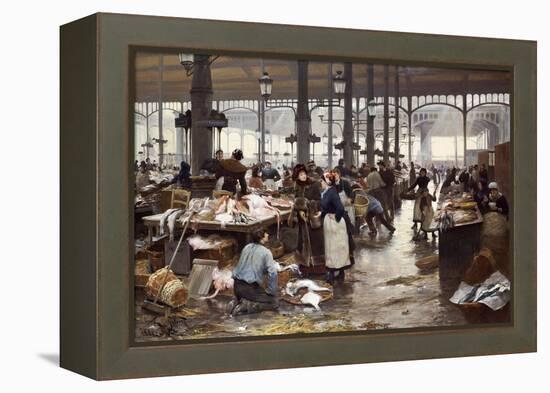 The Fish Hall at the Central Market, 1881-Victor Gilbert-Framed Premier Image Canvas