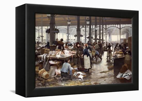 The Fish Hall at the Central Market, 1881-Victor Gilbert-Framed Premier Image Canvas