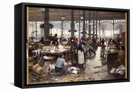 The Fish Hall at the Central Market-Victor Gabriel Gilbert-Framed Premier Image Canvas