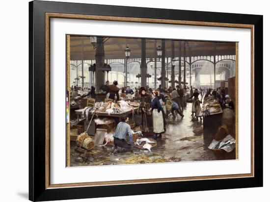 The Fish Hall at the Central Market-Victor Gabriel Gilbert-Framed Giclee Print