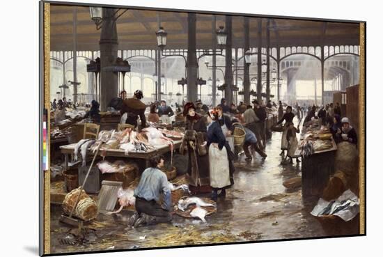 The Fish Hall at the Central Market-Victor Gabriel Gilbert-Mounted Giclee Print