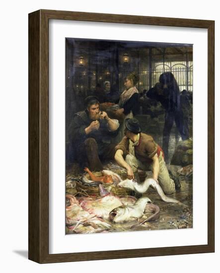 The Fish Market in the Morning, 1880-Victor Gabriel Gilbert-Framed Giclee Print