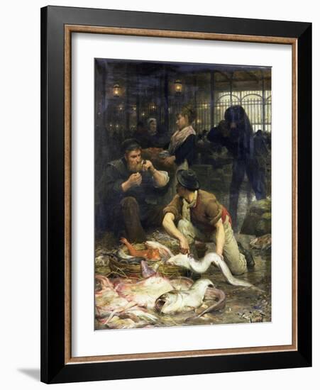 The Fish Market in the Morning, 1880-Victor Gabriel Gilbert-Framed Giclee Print