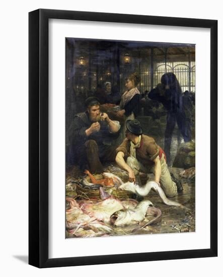 The Fish Market in the Morning, 1880-Victor Gabriel Gilbert-Framed Giclee Print