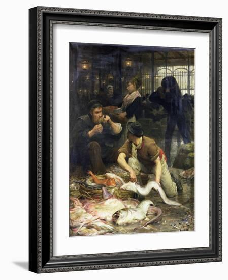 The Fish Market in the Morning, 1880-Victor Gabriel Gilbert-Framed Giclee Print