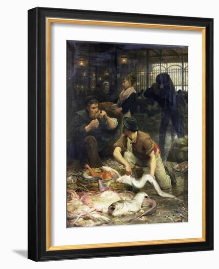 The Fish Market in the Morning, 1880-Victor Gabriel Gilbert-Framed Giclee Print