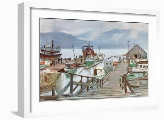 The Fish Market, Vancouver, the Mosquito Fleet-Harold Copping-Framed Giclee Print