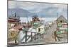 The Fish Market, Vancouver, the Mosquito Fleet-Harold Copping-Mounted Giclee Print