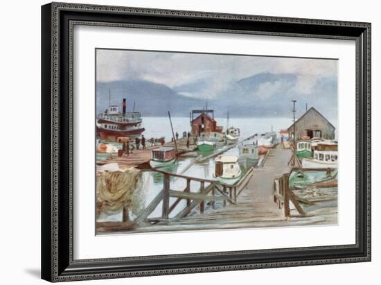 The Fish Market, Vancouver, the Mosquito Fleet-Harold Copping-Framed Giclee Print