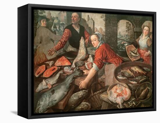 The Fish Market-Joachim Bueckelaer-Framed Premier Image Canvas