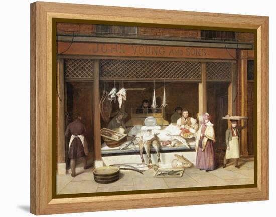 The Fish Shop-Jacques-Laurent Agasse-Framed Premier Image Canvas