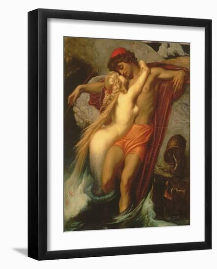 The Fisherman and the Syren: from a Ballad by Goethe, 1857-Frederick Leighton-Framed Premium Giclee Print