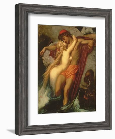 The Fisherman and the Syren: from a Ballad by Goethe, 1857-Frederick Leighton-Framed Giclee Print