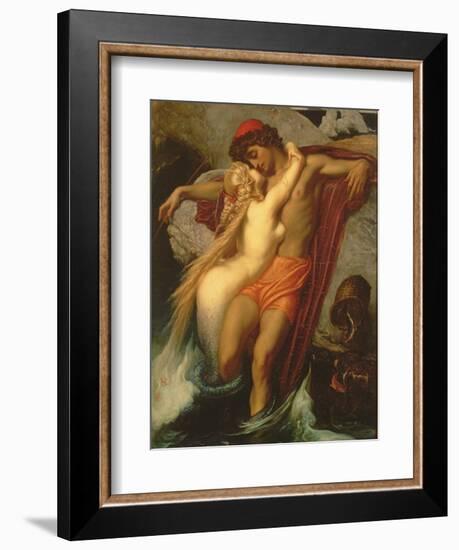 The Fisherman and the Syren: from a Ballad by Goethe, 1857-Frederick Leighton-Framed Giclee Print