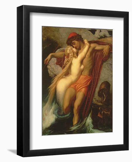 The Fisherman and the Syren: from a Ballad by Goethe, 1857-Frederick Leighton-Framed Giclee Print