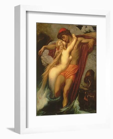 The Fisherman and the Syren: from a Ballad by Goethe, 1857-Frederick Leighton-Framed Giclee Print