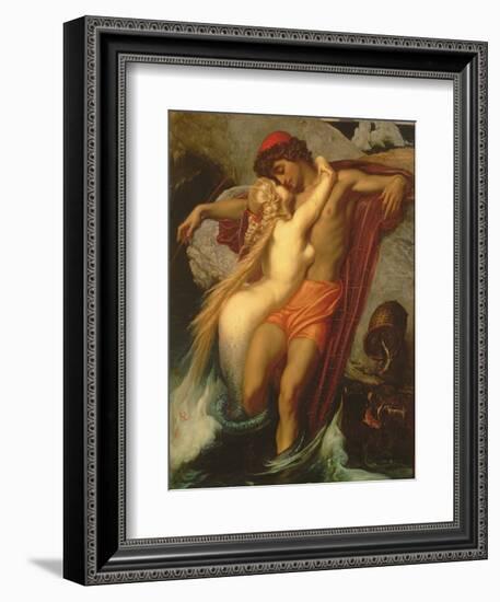 The Fisherman and the Syren: from a Ballad by Goethe, 1857-Frederick Leighton-Framed Giclee Print