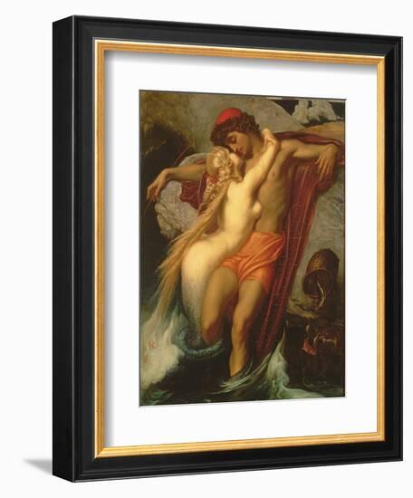 The Fisherman and the Syren: from a Ballad by Goethe, 1857-Frederick Leighton-Framed Giclee Print