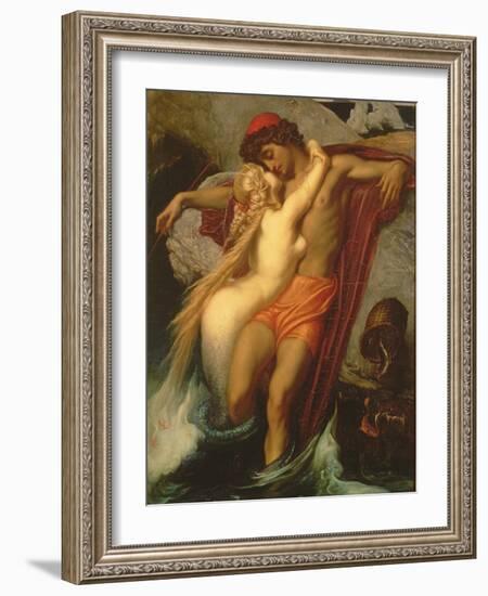 The Fisherman and the Syren: from a Ballad by Goethe, 1857-Frederick Leighton-Framed Giclee Print